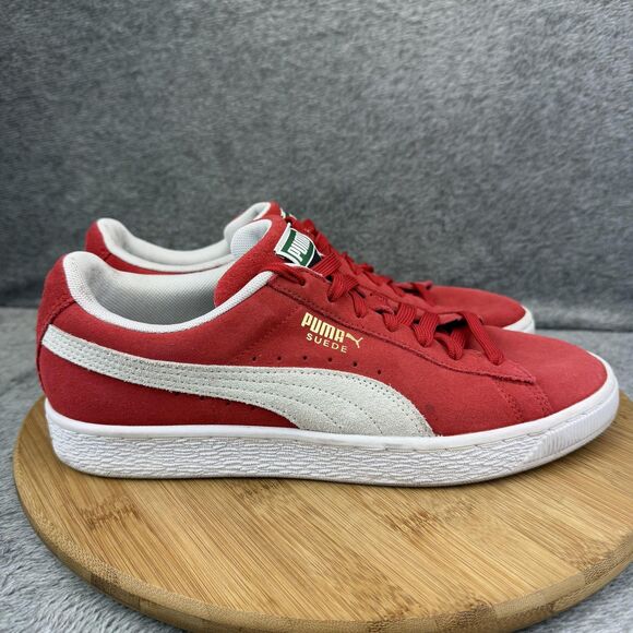 Puma Suede Shoes Mens Size 9 Red White Low Top Athletic Sneakers 352634 65 main image 8